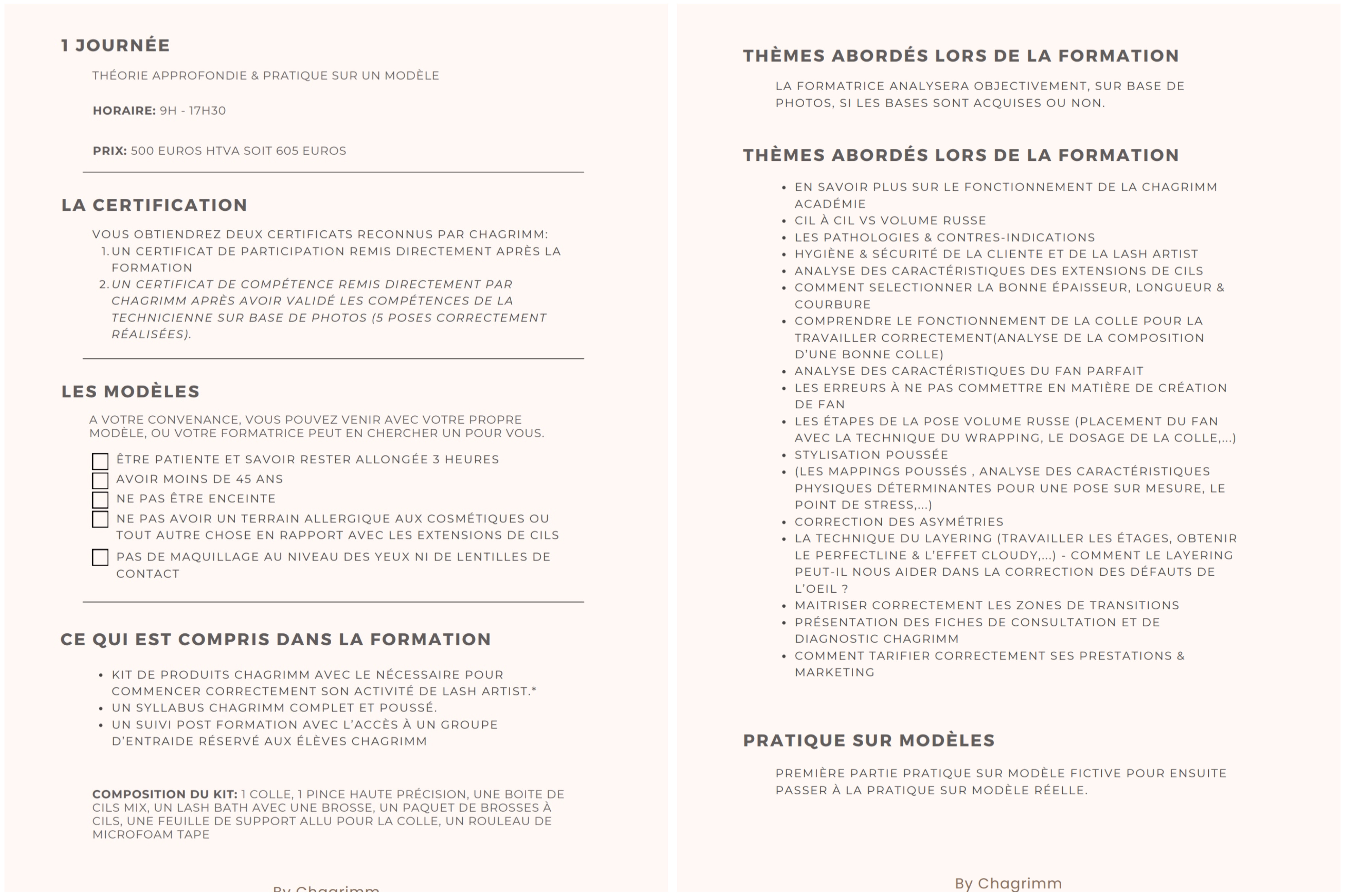Descriptif de la formation Volume Russe en perfectionnement - taris/ Prix